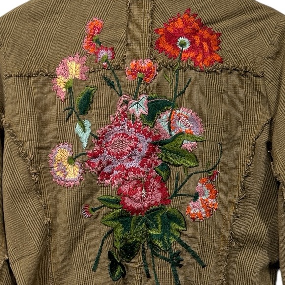 Paparazzi Floral Embroidered Blazer Where There Is Love Boho Blazer XL - Picture 12 of 14